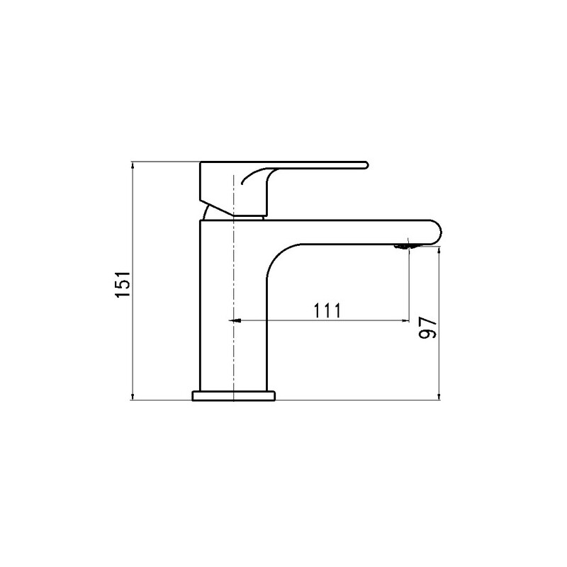 Umyvadlová baterie Nobless Trend, chrom, stojánková, bez výpusti, Novaservis 41001/1,0