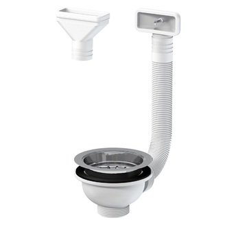 Dřezová výpusť T-739PBZ/II 6/4, nerez mřížka d 114 mm, Slovarm 418658