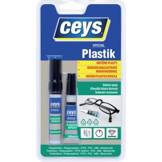 Lepidlo sekundové Ceys, na obtížné plasty 3g+4ml