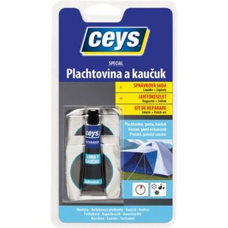 Lepidlo speciální Ceys, Plachtovina a kaučuk 7ml+4 záplaty