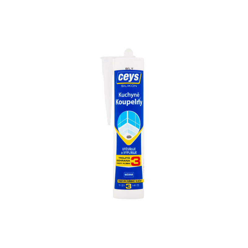 Silikon Ceys, koupelny a kuchyně bílý 280ml