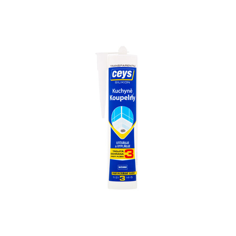Silikon Ceys, koupelny a kuchyně transparentní 280ml