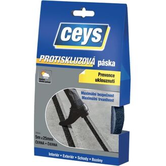 Páskové lepidlo Ceys, protiskluzové černé 5m×25mm