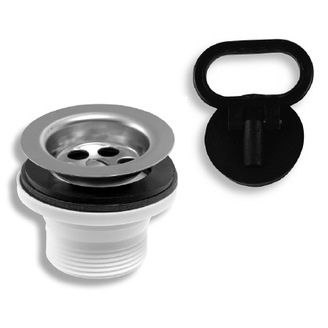 Dřezová výpusť 6/4, nerez mřížka, Novaservis 449,P