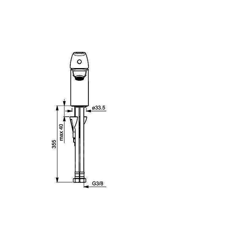 Umyvadlová baterie HANSAPINTO, chrom, stojánková, bez výpustě, Hansa 45062283