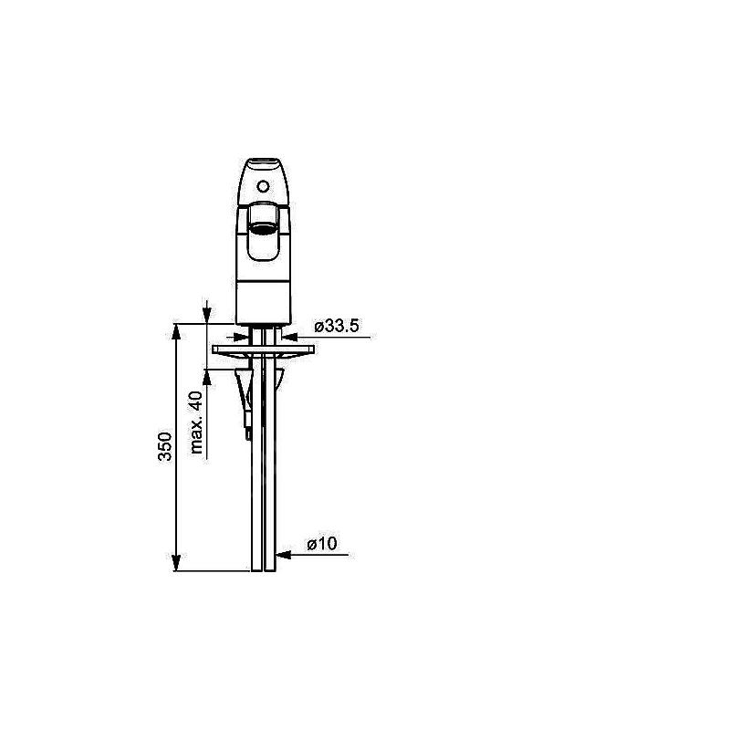 Umyvadlová baterie HANSAPINTO, chrom, stojánková, s výpustí, Hansa 45152283