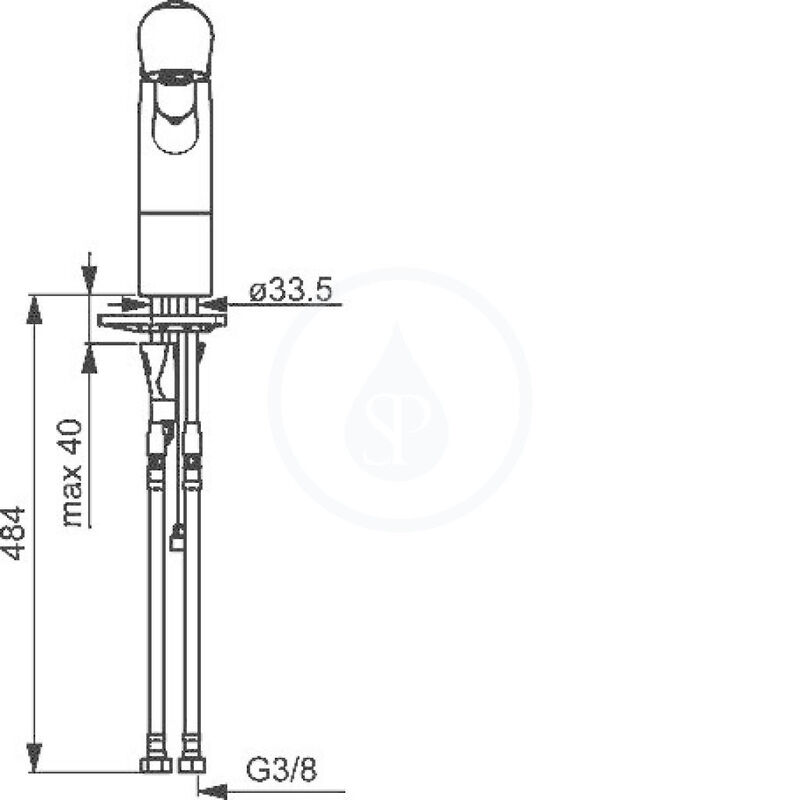 Dřezová baterie HANSAPINTO, chrom, stojánková, Hansa 45182283