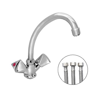 Dřezová, umyvadlová beztlaková baterie BE BOSA, chrom, stojánková, bez výpustě, Slovarm A480000