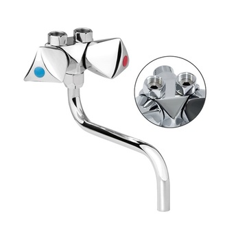 Umyvadlová beztlaková baterie BE BOSA, chrom, nástěnná, Slovarm BE.1845.A1