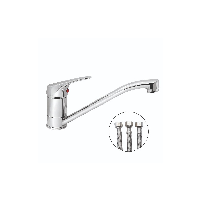 Dřezová, beztlaková baterie BE BOSA, chrom, stojánková, Slovarm 480273