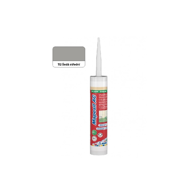 Silikon sanitární MAPESIL AC, šedá střední, 310 ml, Mapei 4811242IT