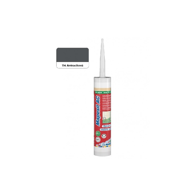 Silikon sanitární MAPESIL AC, antracit, 310 ml, Mapei 4811442IT