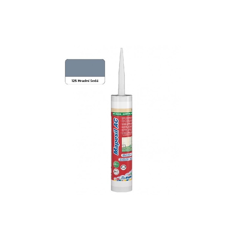 Silikon sanitární MAPESIL AC, hradní šedá, 310 ml, Mapei 4812542IT