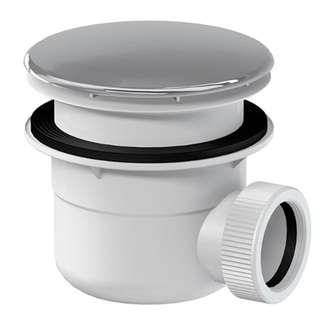 Vaničkový sifon P-1440P 90, odpad 40 mm, chrom, Slovarm 620924