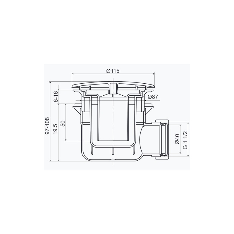 Vaničkový sifon P-1440P 90, odpad 40 mm, chrom, Slovarm 620924