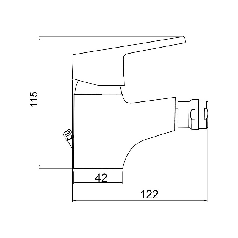 Bidetová baterie Titania Iris, chrom, stojánková, s výpustí, Novaservis 94411,0
