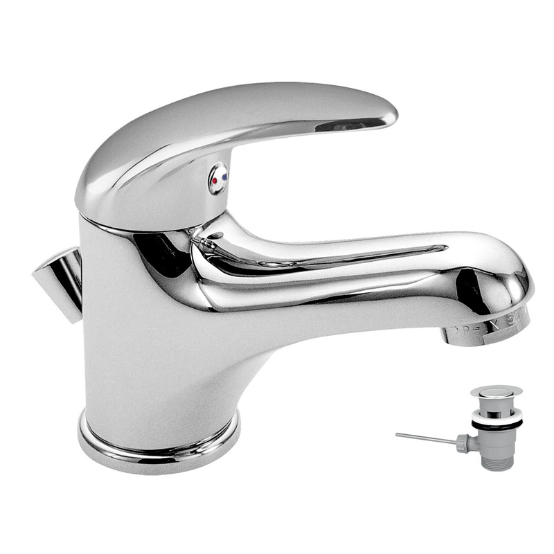 Umyvadlová baterie Metalia 55, chrom, stojánková, s výpustí, Novaservis 55001,0