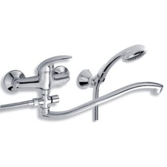 Umyvadlová paneláková baterie Metalia 55 150 mm, chrom, nástěnná, s příslušenstvím, Novaservis 55032,0