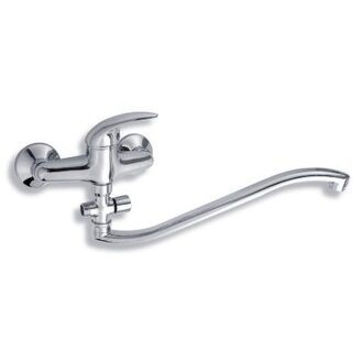 Umyvadlová paneláková baterie Metalia 55 150 mm, chrom, nástěnná, bez příslušenství, Novaservis 55032/1,0