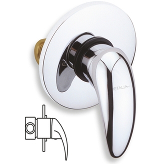 Sprchová baterie Metalia 55, chrom, podomítková, bez příslušenství, Novaservis 55050,0