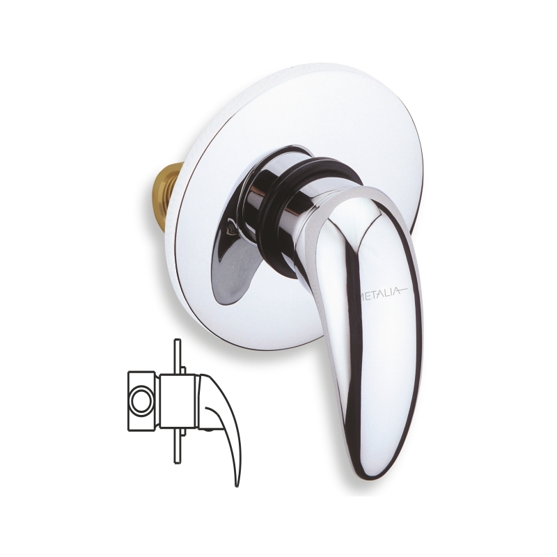 Sprchová baterie Metalia 55, chrom, podomítková, bez příslušenství, Novaservis 55050,0