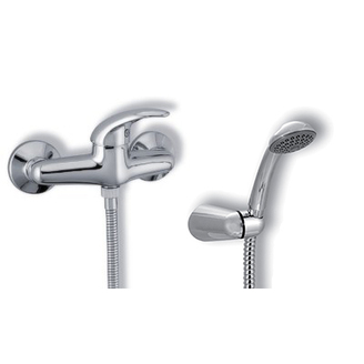 Sprchová baterie Metalia 55 150 mm, chrom, nástěnná, s příslušenstvím, Novaservis 55060,0