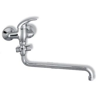 Umyvadlová paneláková baterie Metalia 55 150 mm, chrom, nástěnná, bez příslušenství, Novaservis 55071/1,0