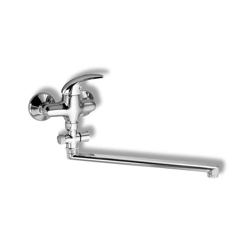 Umyvadlová paneláková baterie Metalia 55 100 mm, chrom, nástěnná, bez příslušenství, Novaservis 55073/1,0