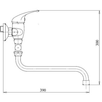 Umyvadlová paneláková baterie Metalia 55 100 mm, chrom, nástěnná, bez příslušenství, Novaservis 55075/1,0
