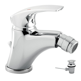 Bidetová baterie Metalia 57, chrom, stojánková, s výpustí, Novaservis 57011,0