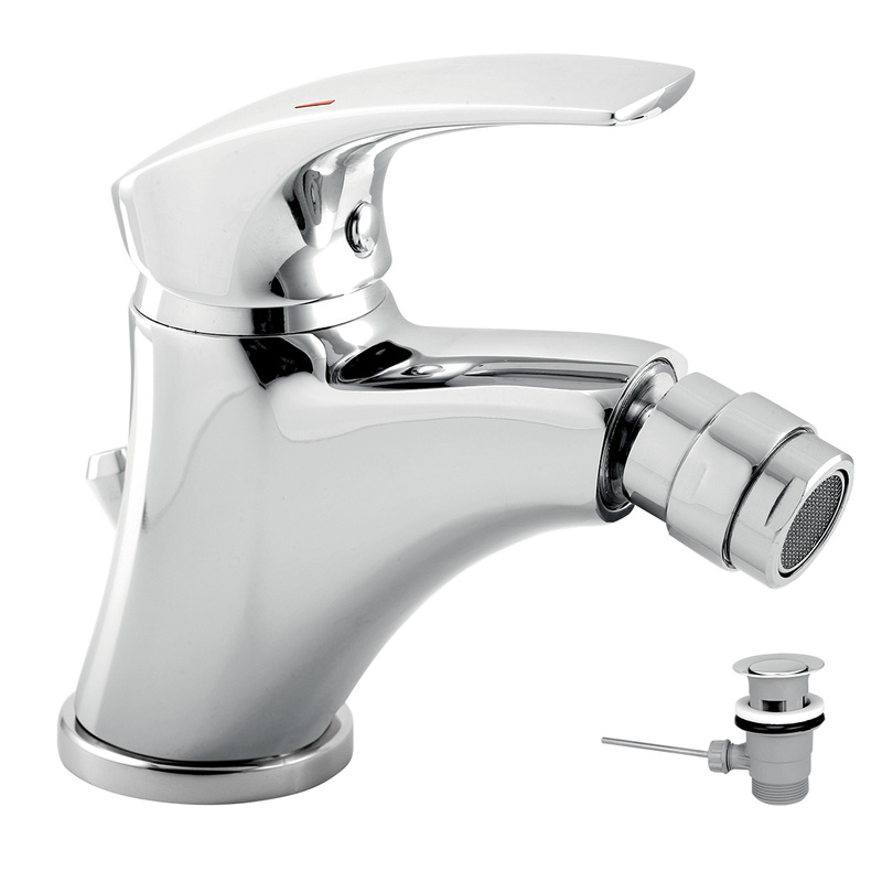 Bidetová baterie Metalia 57, chrom, stojánková, s výpustí, Novaservis 57011,0