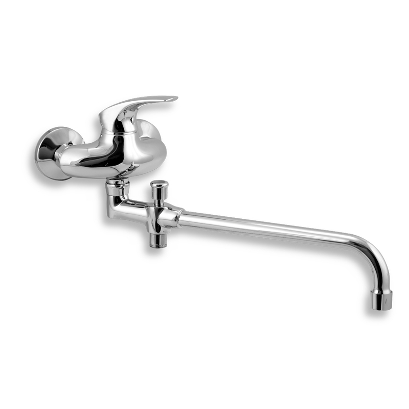 Umyvadlová paneláková baterie Metalia 57 100 mm, chrom, nástěnná, bez příslušenství, Novaservis 57037/1,0