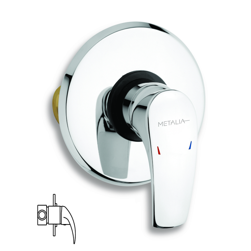 Sprchová baterie Metalia 57, chrom, podomítková, bez příslušenství, Novaservis 57050,0