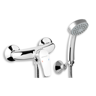 Sprchová baterie Metalia 57 150 mm, chrom, nástěnná, s příslušenstvím, Novaservis 57060,0