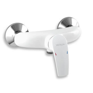 Sprchová baterie Metalia 57 150 mm, bílá-chrom, nástěnná, bez příslušenství, Novaservis 57060/1,1