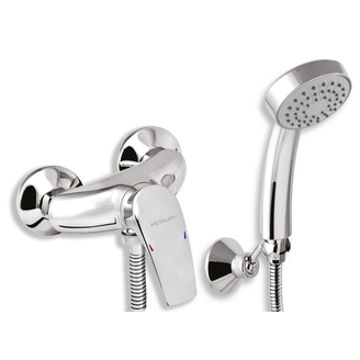 Sprchová baterie Metalia 57 100 mm, chrom, nástěnná, s příslušenstvím, Novaservis 57065,0