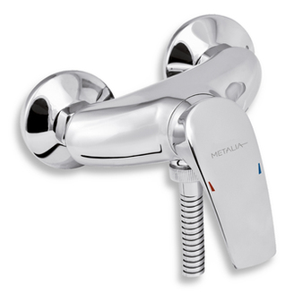 Sprchová baterie Metalia 57 100 mm, chrom, nástěnná, bez příslušenství, Novaservis 57065/1,0