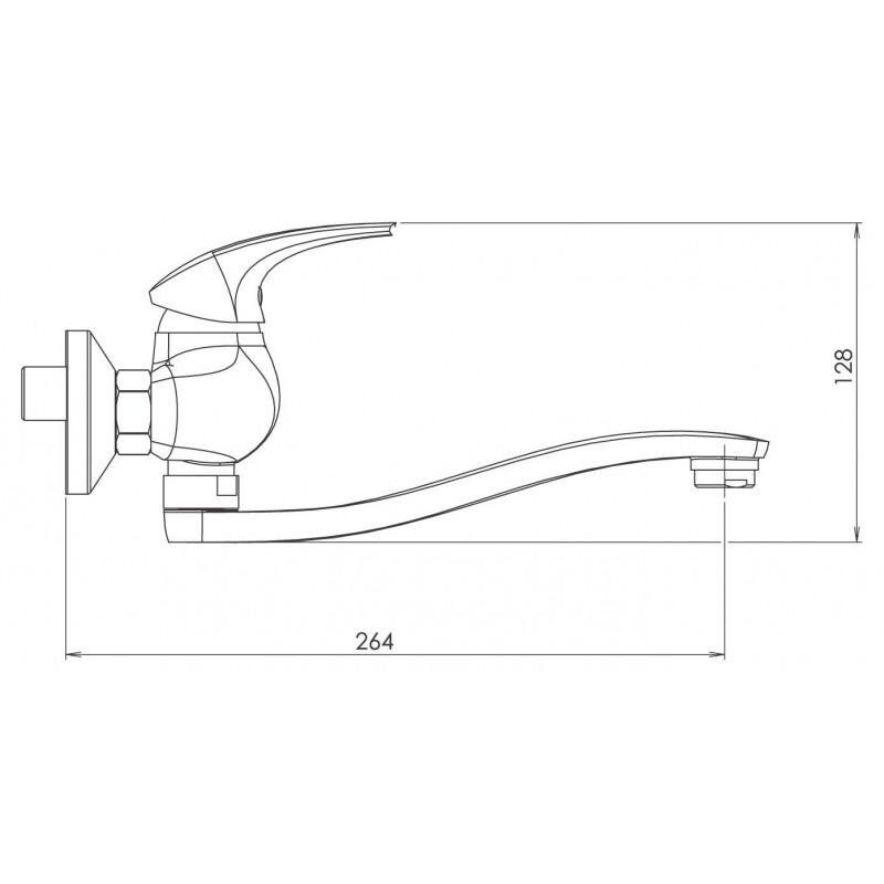 Umyvadlová baterie Metalia 57 150 mm, chrom, nástěnná, Novaservis 57070,0