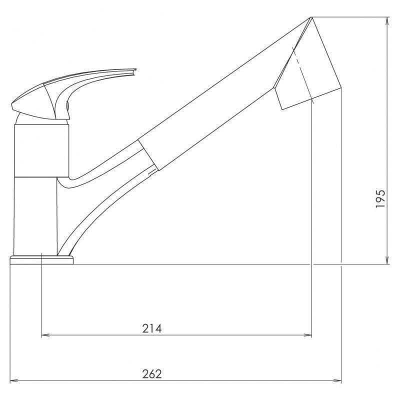 Dřezová baterie Metalia 57, chrom, stojánková, Novaservis 57081,0