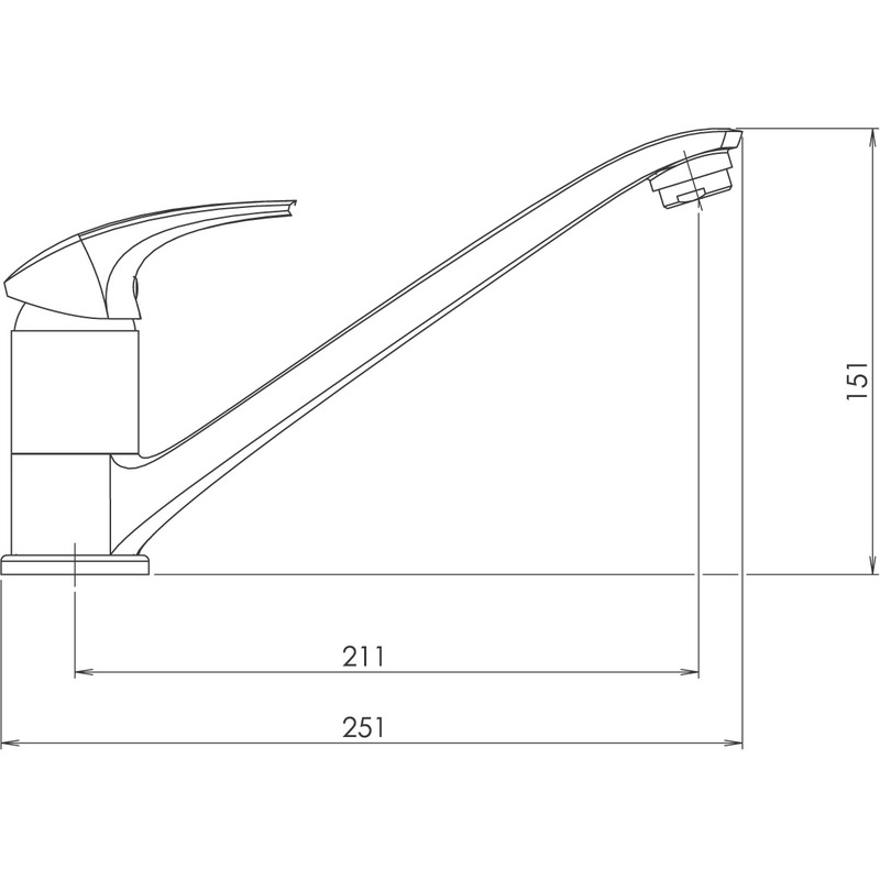 Dřezová baterie Metalia 57, granit-černý, stojánková, Novaservis 57091,GRB