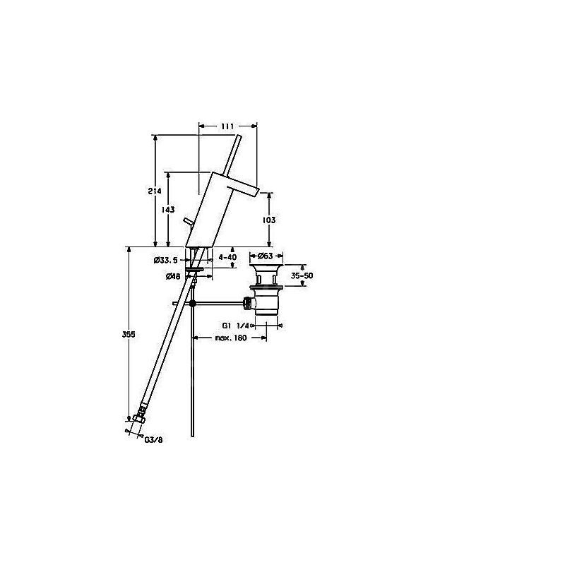 Umyvadlová baterie Stela, chrom, stojánková, Hansa 57092201