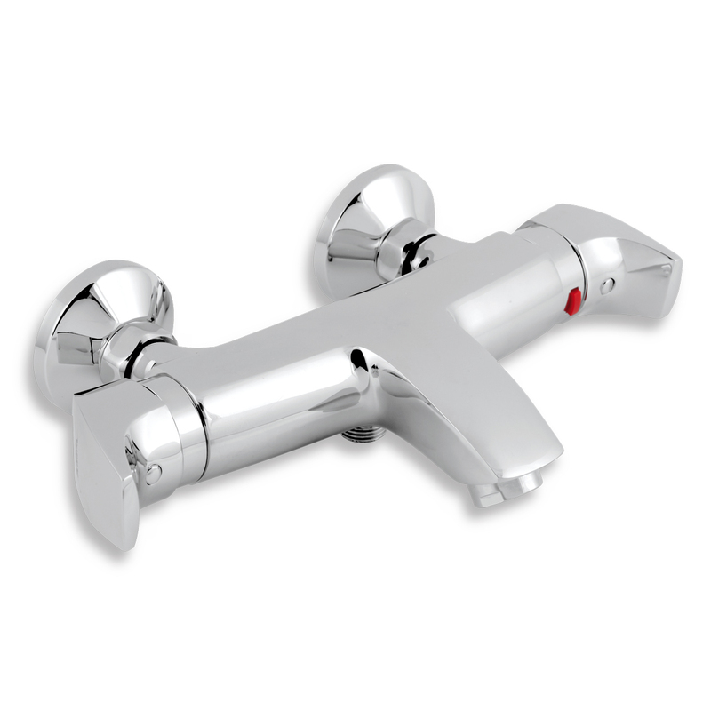 Vanová baterie Metalia 57 150 mm, chrom, nástěnná, termostatická, bez příslušenství, Novaservis 57920/1,0