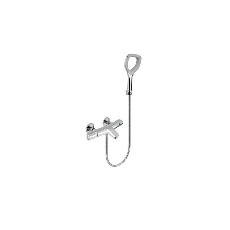 Vanová baterie Metalia Eco+ 150 mm, chrom, nástěnná, termostatická, s příslušenstvím, Novaservis 57921,0E