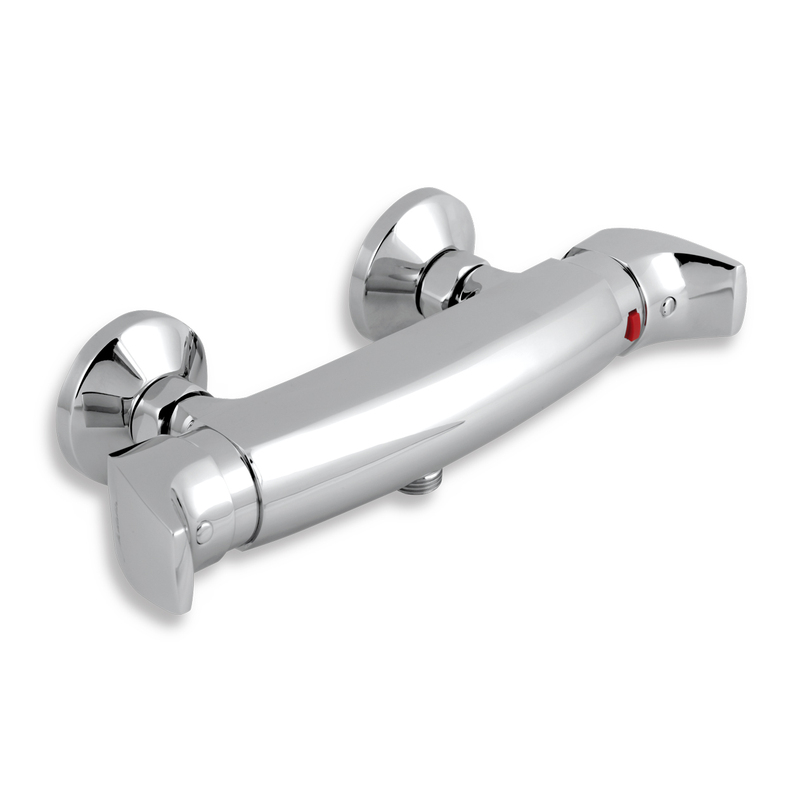 Sprchová baterie Metalia 57 150 mm, chrom, nástěnná, termostatická, bez příslušenství, Novaservis 57960/1,0