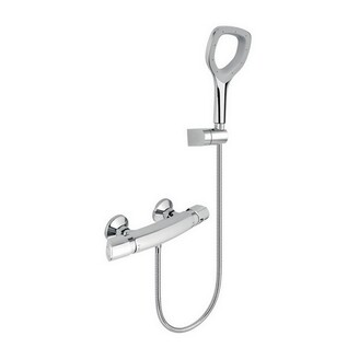 Sprchová baterie Metalia Eco+ 150 mm, chrom, nástěnná, termostatická, s příslušenstvím, Novaservis 57961,0E