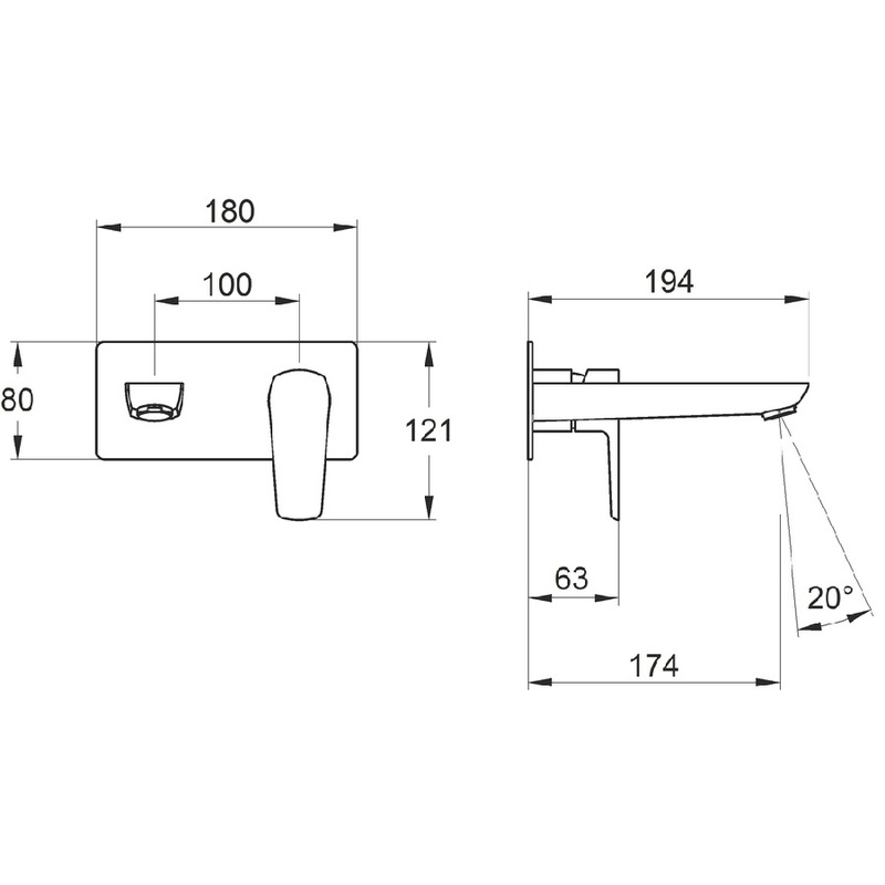 Umyvadlová/Dřezová baterie Metalia 58, černý, podomítková, Novaservis 58200,5