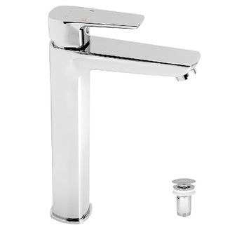 Umyvadlová baterie Metalia 58, chrom, stojánková, s výpustí, Novaservis 58503,0