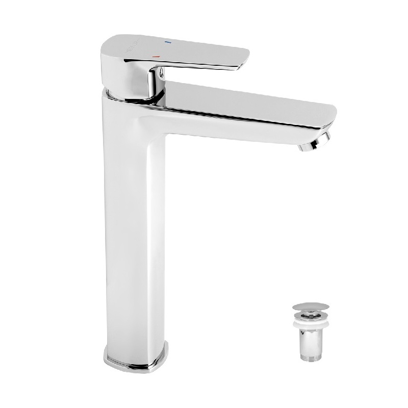 Umyvadlová baterie Metalia 58, chrom, stojánková, s výpustí, Novaservis 58503,0