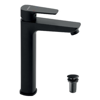 Umyvadlová baterie Metalia 58, černá/mat, stojánková, s výpustí, Novaservis 58503,5