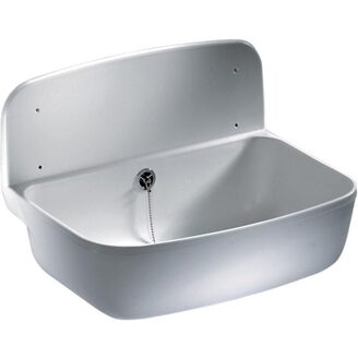 Nástěnná výlevka 46x35 cm, plast, s přepadem, bílá, Sanit 60001010099